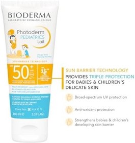 Resim Bioderma Photoderm Pediatrics Lait SPF50+ Bebek, Çocuk Çok Yüksek Korumalı Süt Formda Güneş Kremi 100 ml 