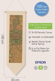 Resim William Morisse Duvar Halısı, Sanat Serisi Dekor, 100cm Kanvas Flama Askılı Duvar Örtüsü NO:669 - Renkli - 4 / 30 x 100 