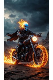 Resim aydın garage Ghost-Rider Kapı Direk Kaplama Folyosu BASKILI STİCKER Sağ-Sol 2 Adet 22*50 CM 