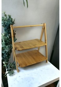 Resim 2 Katlı Bambu Stant, Baharat Stantı, Çok Amaçlı Mutfak Rafı 