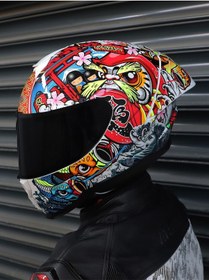 Resim Encore Animeniac Beyaz Kask C1 Beyaz 