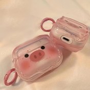 Resim Çizgi Film Sevimli Pembe Çizgi Domuz Kılıfı for airpods için for apple Kablosuz Kablosuz Kulaklık Kılıfı 