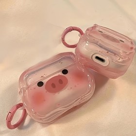 Resim Çizgi Film Sevimli Pembe Çizgi Domuz Kılıfı for airpods için for apple Kablosuz Kablosuz Kulaklık Kılıfı 