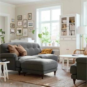 Resim IKEA Gri Modern Kanepe - Puf 