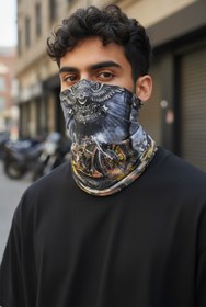 Resim KANİNCHEN Unisex Kuru Kafa Buff İskelet Maske Motorcu Maskesi Boyunluk Baf 