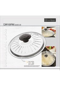 Resim Borcam Kapak Isıya Dayanıklı Tava Tencere Ve Sahan Uyumlu Tepelikli Şık Desenli 28 Cm Kapak Beyaz 