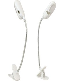 Resim HALL BREATHE İki Adet Pilli Ledli Gece Okuma Lambası, Yatak ve Kitap Işığı, Beyaz Renk 