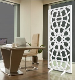 Resim Liar Dekor Liar Ahşap Seperatör (Paravan) - KSP-203 - (10 mm) - (69 cm x 139 cm) - (Beyaz) 