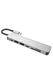 Resim Grc Accessory 7 In 1 Sd Tf Kart Okuyucu 2 Usb Type-c Hub Hdmı Girişli Macbook Çevirici Çoklayıcı Samsung S10 S20 