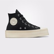 Resim Converse Chuck Taylor All Star Modern Lift Platform Canvas Kadın Siyah Sneaker Düz A06141c Siyah 