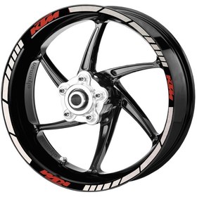 Resim Deeb Ktm Jant Şeridi Beyaz Kırmızı Model X N11.26809 