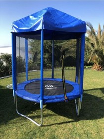 Resim 183 Cm Trambolin Fileli Güneş Korumalı Trambolin Çift Yönlü Fonksiyonel Kullanım 