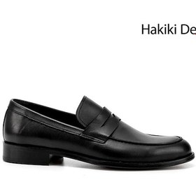 Resim Gönderi(R) Gönderi R Erkek Siyah Kösele Taban Hakiki Deri Loafer Ayakkabı Ddma64901084 Siyah 