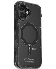 Resim İphone 17 Uyumlu Kılıf M-safe Şarj Özellikli Şeffaf Airbag Skinarma Saido Mag-charge Kapak Siyah 