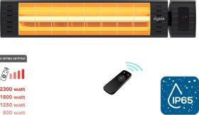 Resim Simfer Sp2351 Art Plus Karbon Serisi Ip65 Suya-toza Dayanıklı 2300 W Siyah Uzaktan Kumandalı İç/dış Mekan Isıtıcı 