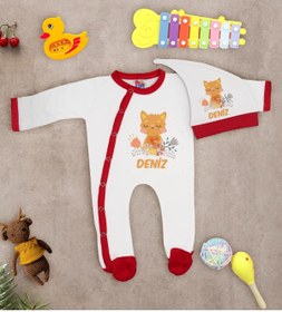Resim Bitmeyen Kartuş Bk Kids Kişiye Özel Bebek Kıyafeti, Bebek Giyim Hediyesi, Tulum Zıbın Ve Kukuletalı Şapka Seti-1 