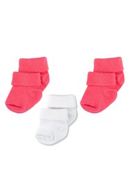 Resim Novibaby 3'lü Bambu Yenidoğan Bebek Çorap I White Candy I Kız Erkek Bebek Çorabı 