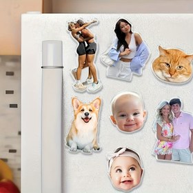 Resim 1 Adet/2 Adet Kişiselleştirilmiş Akrilik Buzdolabı Mıknatısı - Aileler, Evcil Hayvanlar ve Çiftler İçin Özel Fotoğraf Hatırası, Dikdörtgen Şekil, Tatiller, Hediyeler & Günlük Anılar İçin İdeal (Manyetik Değil) 