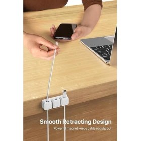 Resim Lidyahan Store Kordon Düzenleyici Tutucu, 6'lı Paket 10 Yuvalı Manyetik Masa Kablo Klipsi Yönetimi, Güçlü Telefon Şarj Kablosu Tutucu, Komidin Için Tel Şarj Tutacağı, Mutfak Aletleri, Ofis Malzemeleri 