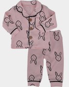 Resim Bebek Tavşanlı Cepli Iki Parça Pijama Takımı 
