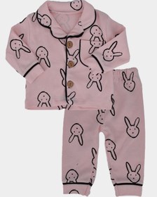 Resim Bebek Tavşanlı Cepli Iki Parça Pijama Takımı 