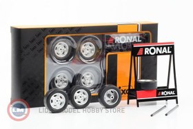 Resim 1:18 IXO Ronal GM Standlı Jant Lastik Seti 
