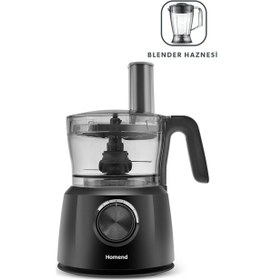 Resim HOMEND Functionall 2845H Blender Hazneli Mutfak Robotu Siyah 