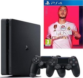 Resim Playstation 4 Slim 1 TB + 2. PS4 Kol + PS4 Fifa 20 