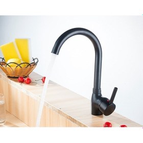 Resim Hms Siyah Delta Mutfak Eviye Batarya Sude 