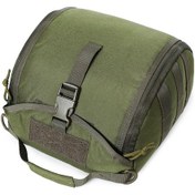 Resim Lemestar Askeri Yeşil Nilon Taktiksel Kask Çantası - Molle Montajlı Dış Etkinlik İlk Yardım Çantası, 23x32x15cm, 0.4kg Haki 