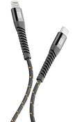 Resim TETRACABC2LMFI1MK Force Usb-c Apple Lightning 120 cm Kevlar Siyah Kablo Cellular Line