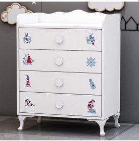 Resim Garaj Home Şifonyer Denizci 4 Çekmeceli Diğer 