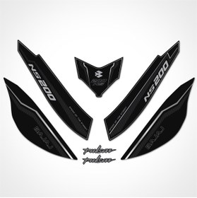 Resim Redline Grafik Bajaj Pulsar Ns 200 Kuyruk Pad Set Dark Carbon Serisi Siyah-karbon 