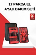 Resim Ronanna 17 Parça Manikür Seti El ve Ayak Bakımı Törpü Cımbız Tırnak Temizleme 