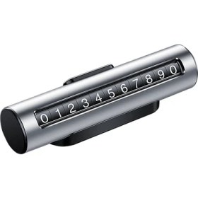 Resim ZSZH Araba Metal Rulo Yaratıcı Geçici Park Kartı Otopark Numarası Kartı-Gümüş (Yurt Dışından) 