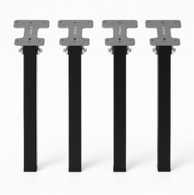 Resim MOPPO Katlanabilir Yer Sofrası, Kamp Masası Ayağı 25 Cm (4 ADET, VİDALAR DAHİL) 