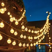 Resim GENÇ KIZ Güneş Enerjili Kristal Top Işıklı Dize, 20/50/100 LED, Sıcak Sarı Işık, Su Geçirmez, Enerji Tasarruflu Dış Mekan Dekoru Noel, Düğünler, Sevgililer Günü & Daha Fazlası İçin, Dış Mekan Güneş Dekorasyonları 