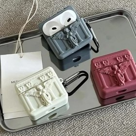 Resim Mabeyn Airpods ile Uyumlu 4.nesil Earbuds Sert Kulaklık Kılıfı Yumuşak Soft Dokunuş Karakter Görünümlü Kılıf (Crema, Airpods 4. Nesil) 