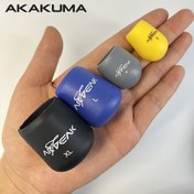 Resim AKAKUMA 5 Adet Silikon Olta Sapı Son Kapağı - Evrensel, Kaymaz, Solunabilir Arka Plastik Koruyucular Siyah, Sarı, Mavi, Gri "AKAKUMA" Yazısı ile - Dayanıklı, Kolay Kurulum, Taze ve Tuzlu Su Balıkları için Mükemmel 