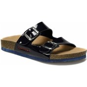 Resim Lumberjack Mendy Lacivert Rugan Comfort Casual Kadın Terlik 
