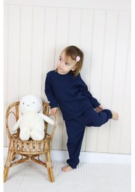 Resim MiaBaby Kaşkorse Mevsimlik Pijama Takım Lacivert 
