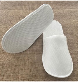 Resim Tek Kullanımlık Petek Dokulu Otel Terliği Beyaz 100'lü 