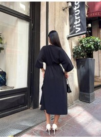 Resim Ayrobin Midi Elbise Siyah 