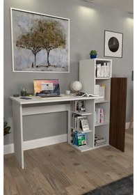 Resim Moonlife Diamond Dolaplı Çalışma Masası Ceviz 