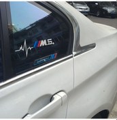 Resim Oto Sticker Bmw M5 Renkli Nabız Kalp Atışı Sticker 2 Adet 