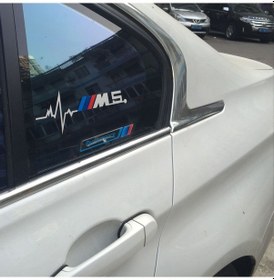 Resim Oto Sticker Bmw M5 Renkli Nabız Kalp Atışı Sticker 2 Adet 