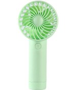 Resim Mini El Tipi Pil İle Çalışan Li-ion Pilli Vantilatör, Vantilatör 1 Yeşil 