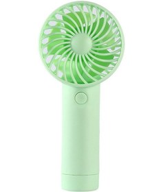 Resim Mini El Tipi Pil İle Çalışan Li-ion Pilli Vantilatör, Vantilatör 1 Yeşil 