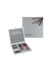 Resim Cretacolor Silver Box Premium Eskiz Seti Ahşap Kutu 17 Parça 4001 