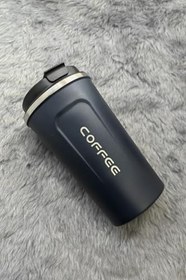 Resim 304 L Çelik Vakumlu Lacivert 500 ml Kahve El Termos Mug cin399lc 